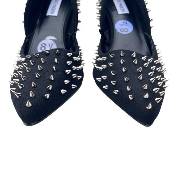 Steve Madden studded stiletto heels spiky vala-s black womens 8.5 - Picture 8 of 10